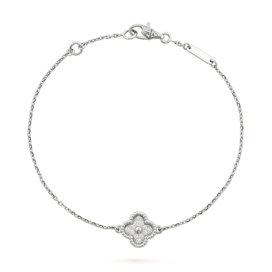 ¡®Aura Jewels¡¯CLOVER  SINGLE FLOWER BRACELET SILVER