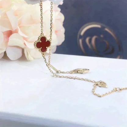 ¡®Aura Jewels¡¯CLOVER  CARNELIAN SINGLE FLOWER BRACELET