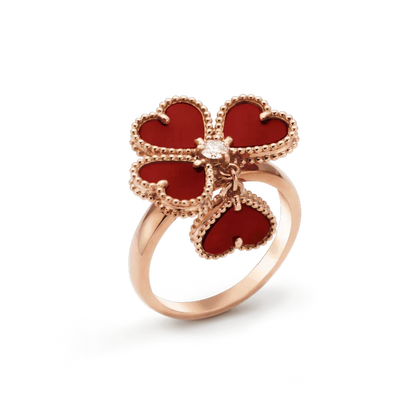 ¡®Aura Jewels¡¯SWEET CLOVER CARNELIAN RING