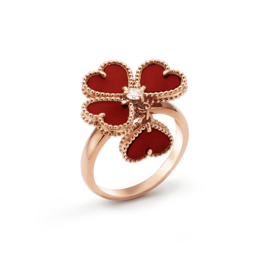 ¡®Aura Jewels¡¯SWEET CLOVER CARNELIAN RING