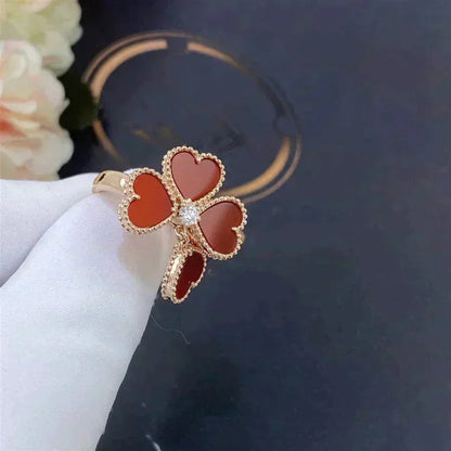 ¡®Aura Jewels¡¯SWEET CLOVER CARNELIAN RING