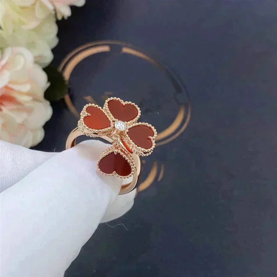¡®Aura Jewels¡¯SWEET CLOVER CARNELIAN RING