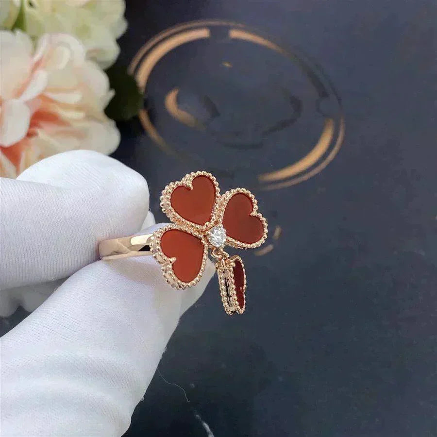 ¡®Aura Jewels¡¯SWEET CLOVER CARNELIAN RING