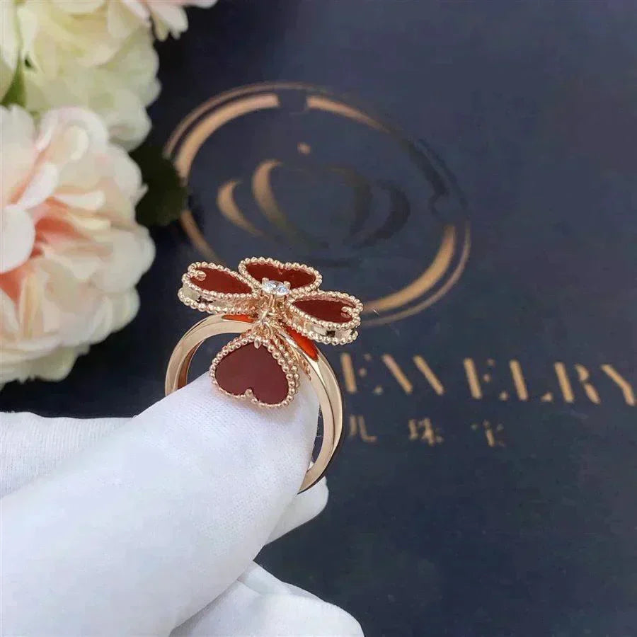 ¡®Aura Jewels¡¯SWEET CLOVER CARNELIAN RING