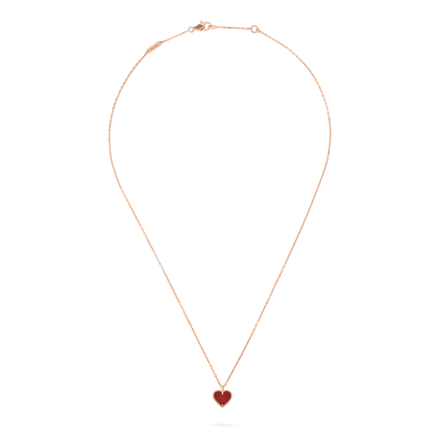¡®Aura Jewels¡¯SWEET CLOVER CARNELIAN HEART NECKLACE