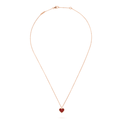 ¡®Aura Jewels¡¯SWEET CLOVER CARNELIAN HEART NECKLACE