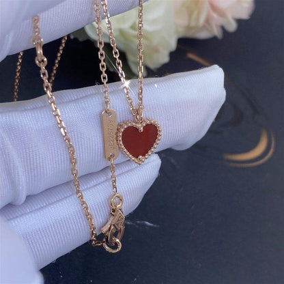 ¡®Aura Jewels¡¯SWEET CLOVER CARNELIAN HEART NECKLACE