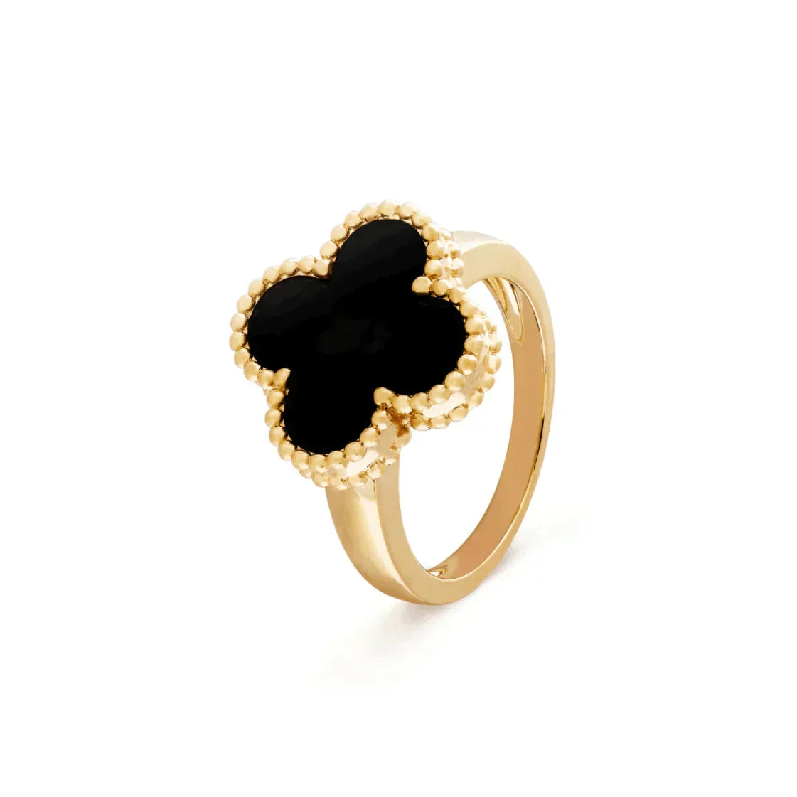 ¡®Aura Jewels¡¯CLOVER ONYX RING