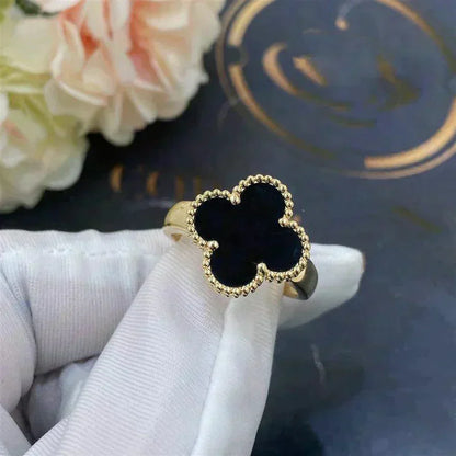 ¡®Aura Jewels¡¯CLOVER ONYX RING