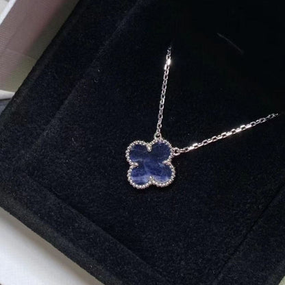 ¡®Aura Jewels¡¯CLOVER 15MM PIETERSITE NECKLACE SILVER