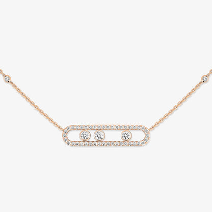 [Aura Jewels] Move Pave_ Rose Gold Diamond Necklace