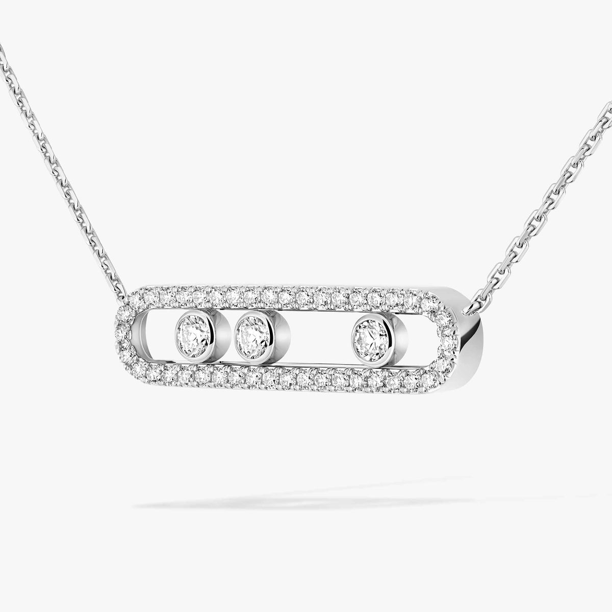 [Aura Jewels] Move Pave_ Rose Gold Diamond Necklace