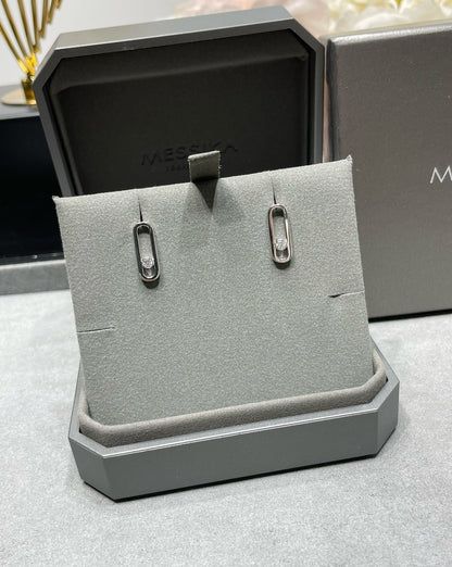 [Aura Jewels]MOVE UNO SMALL 1 DIAMOND EARRINGS