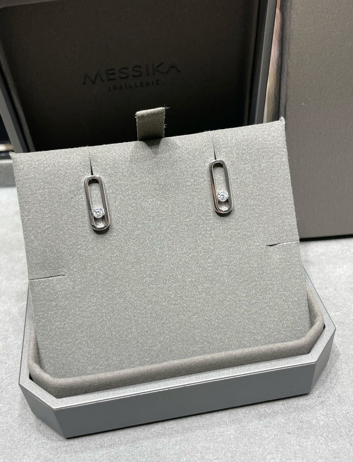 [Aura Jewels]MOVE UNO SMALL 1 DIAMOND EARRINGS