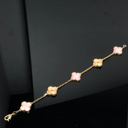 [Aura Jewels]New  CLOVER 5 MOTIFS  PINK MOP BRACELET COLLECTION