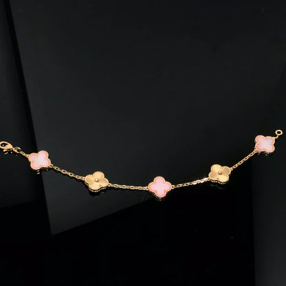 [Aura Jewels]New  CLOVER 5 MOTIFS  PINK MOP BRACELET COLLECTION