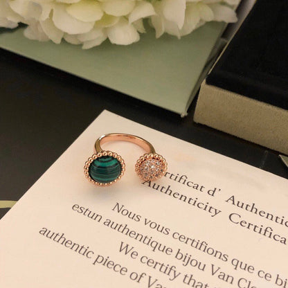 ¡®Aura Jewels¡¯PERLEE COULEURS DIAMOND ROSE GOLD BETWEEN THE FINGER RING