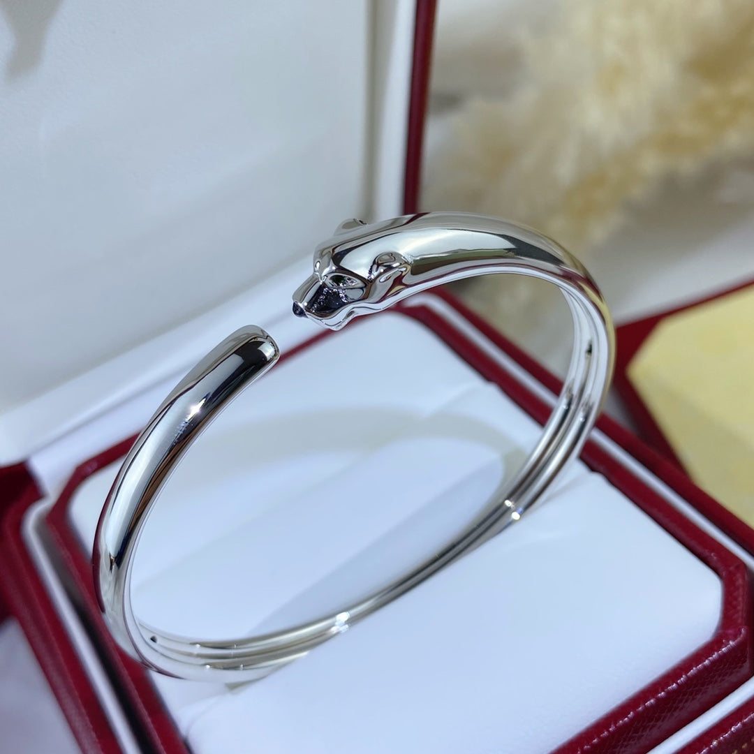 ¡®Aura Jewels¡¯PANTHERE SILVER OPEN BRACELET