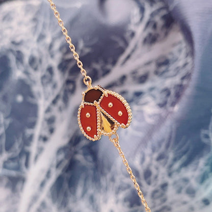 ¡®Aura Jewels¡¯LUCKY SPRING 1 MOTIF PINK GOLD BRACELET