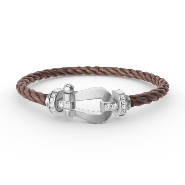 ¡®Aura Jewels¡¯FORCE LARGE HORSESHOE HALF DIAMOND BRACELET SILVER