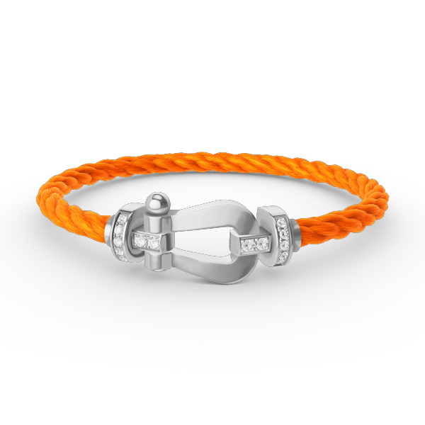 ¡®Aura Jewels¡¯FORCE LARGE HORSESHOE HALF DIAMOND BRACELET SILVER