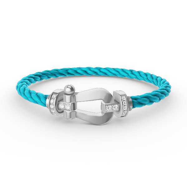 ¡®Aura Jewels¡¯FORCE LARGE HORSESHOE HALF DIAMOND BRACELET SILVER