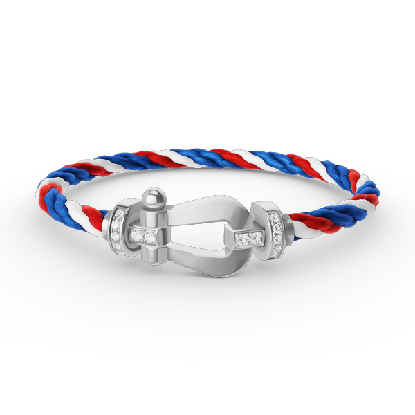 ¡®Aura Jewels¡¯FORCE LARGE HORSESHOE HALF DIAMOND BRACELET SILVER