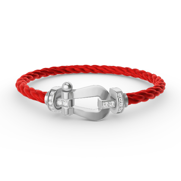 ¡®Aura Jewels¡¯FORCE LARGE HORSESHOE HALF DIAMOND BRACELET SILVER