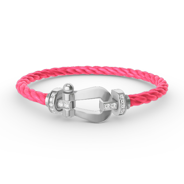 ¡®Aura Jewels¡¯FORCE LARGE HORSESHOE HALF DIAMOND BRACELET SILVER