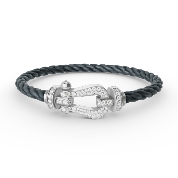¡®Aura Jewels¡¯FORCE LARGE HORSESHOE FULL DIAMOND BRACELET SILVER