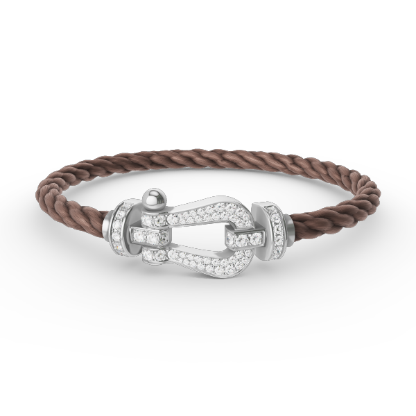 ¡®Aura Jewels¡¯FORCE LARGE HORSESHOE FULL DIAMOND BRACELET SILVER