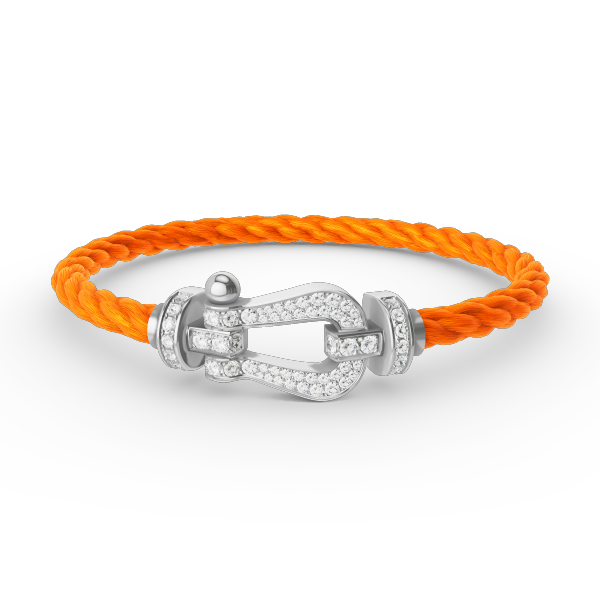 ¡®Aura Jewels¡¯FORCE LARGE HORSESHOE FULL DIAMOND BRACELET SILVER