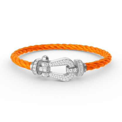¡®Aura Jewels¡¯FORCE LARGE HORSESHOE FULL DIAMOND BRACELET SILVER