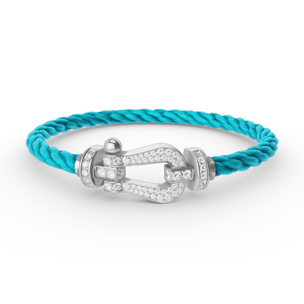¡®Aura Jewels¡¯FORCE LARGE HORSESHOE FULL DIAMOND BRACELET SILVER