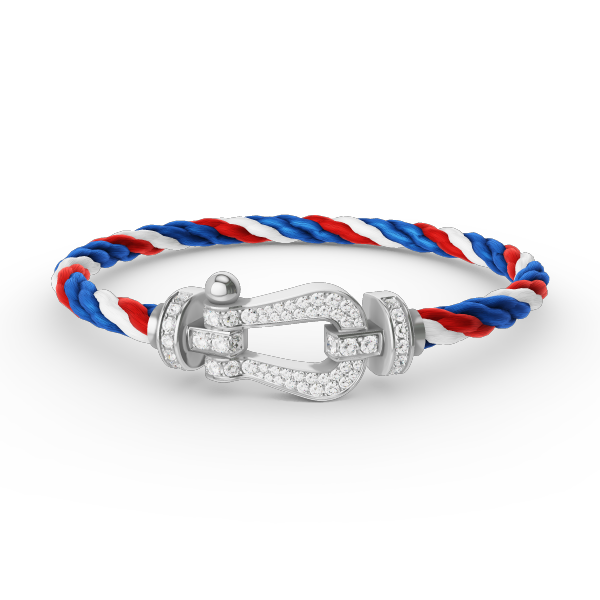 ¡®Aura Jewels¡¯FORCE LARGE HORSESHOE FULL DIAMOND BRACELET SILVER