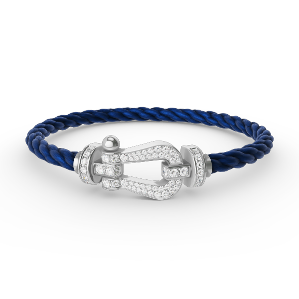 ¡®Aura Jewels¡¯FORCE LARGE HORSESHOE FULL DIAMOND BRACELET SILVER