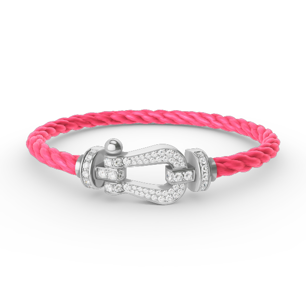 ¡®Aura Jewels¡¯FORCE LARGE HORSESHOE FULL DIAMOND BRACELET SILVER