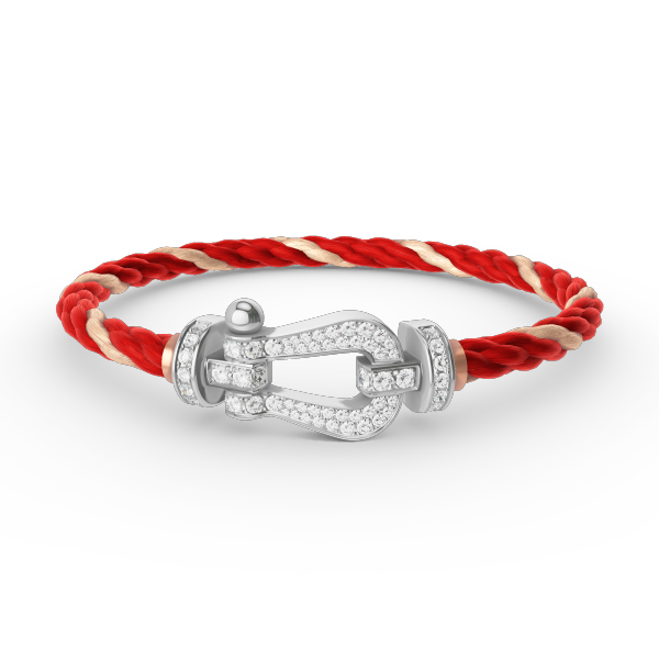 ¡®Aura Jewels¡¯FORCE LARGE HORSESHOE FULL DIAMOND BRACELET SILVER