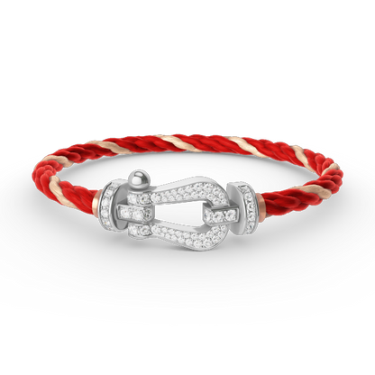 ¡®Aura Jewels¡¯FORCE LARGE HORSESHOE FULL DIAMOND BRACELET SILVER