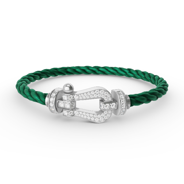 ¡®Aura Jewels¡¯FORCE LARGE HORSESHOE FULL DIAMOND BRACELET SILVER