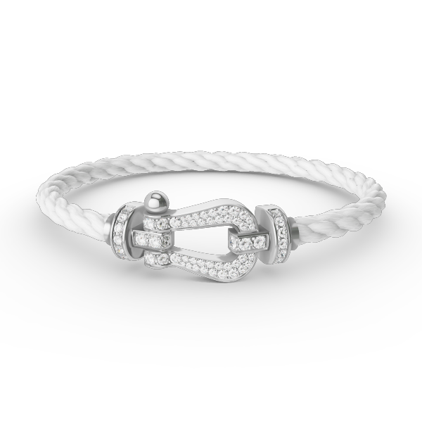 ¡®Aura Jewels¡¯FORCE LARGE HORSESHOE FULL DIAMOND BRACELET SILVER