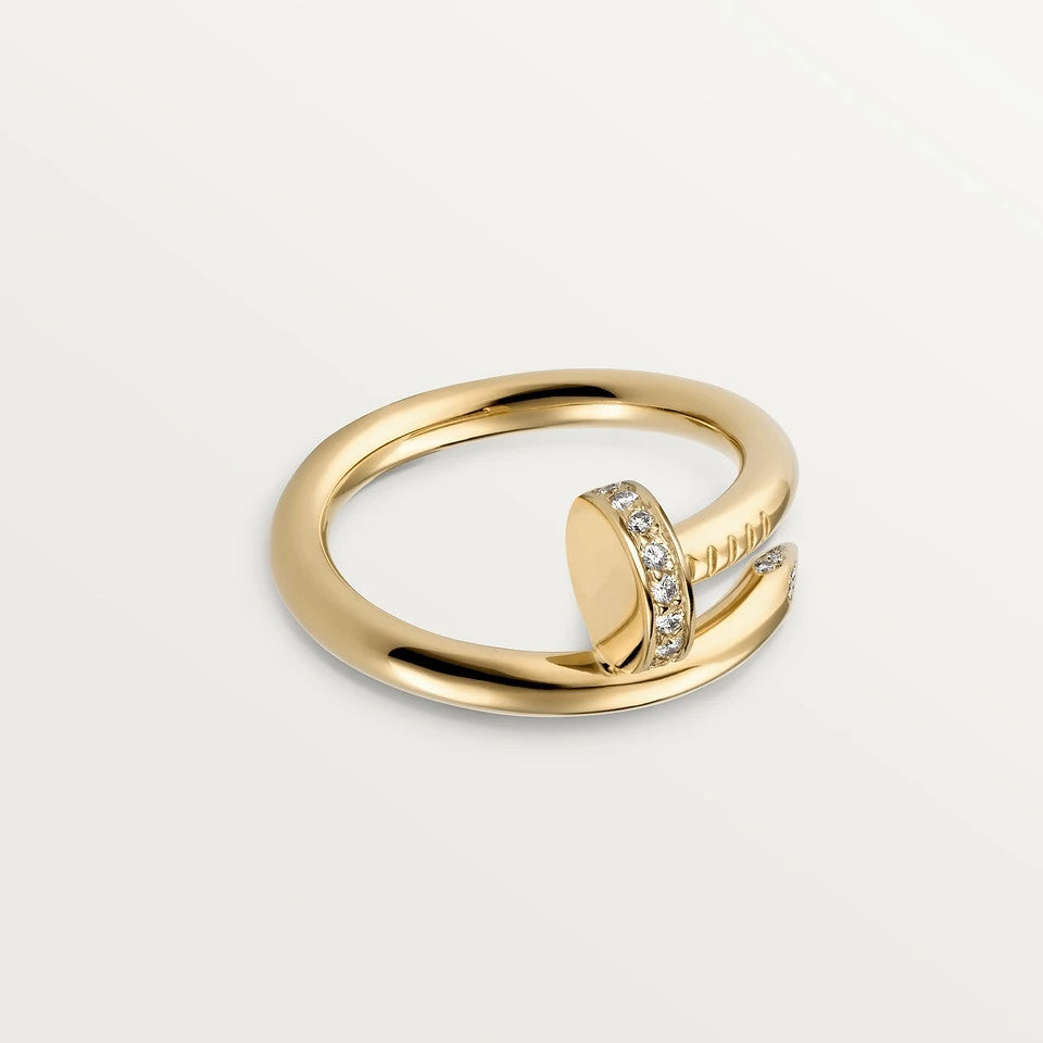 [Aura Jewels]Size 7 ring with real gold and diamonds