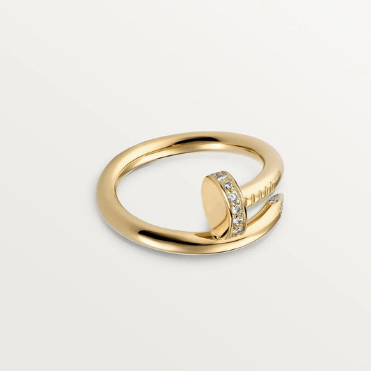 [Aura Jewels]Size 7 ring with real gold and diamonds