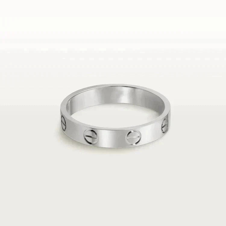 ¡®Aura Jewels¡¯LOVE RING 4MM 1 DIAMOND SILVER