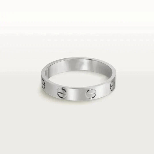 ¡®Aura Jewels¡¯LOVE RING 4MM 1 DIAMOND SILVER