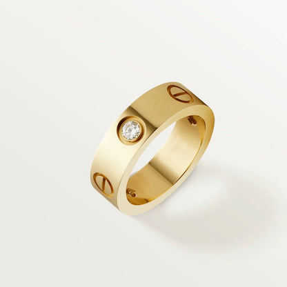 ¡®Aura Jewels¡¯LOVE RING 5.5MM 3 DIAMONDS PINK GOLD