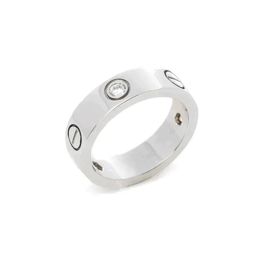 ¡®Aura Jewels¡¯LOVE RING 5.5MM 3 DIAMONDS SILVER