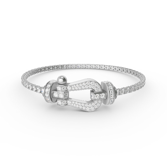 ¡®Aura Jewels¡¯FORCE  LARGE HORSESHOE FULL DIAMOND TENNIS BRACELET