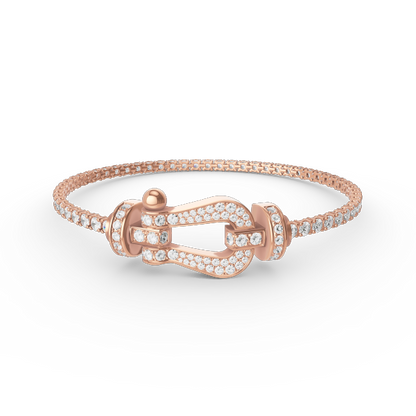 ¡®Aura Jewels¡¯FORCE  LARGE HORSESHOE FULL DIAMOND TENNIS BRACELET