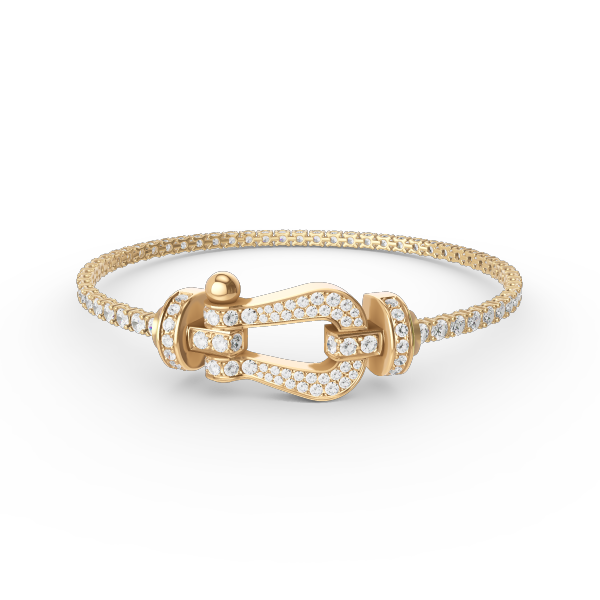 ¡®Aura Jewels¡¯FORCE  LARGE HORSESHOE FULL DIAMOND TENNIS BRACELET
